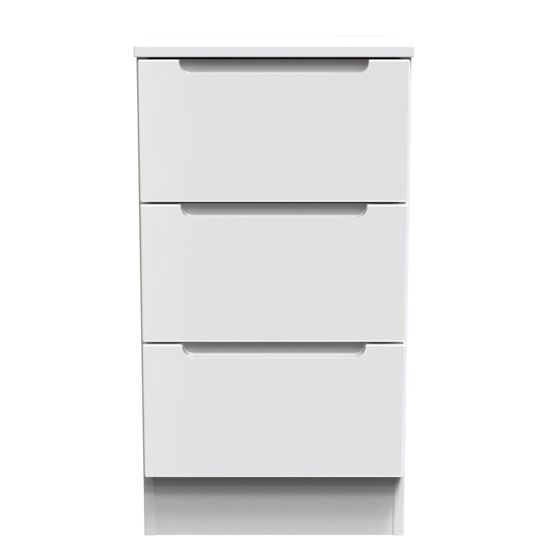 Bisma 37cm W Manufactured Wood Bedside Table, White