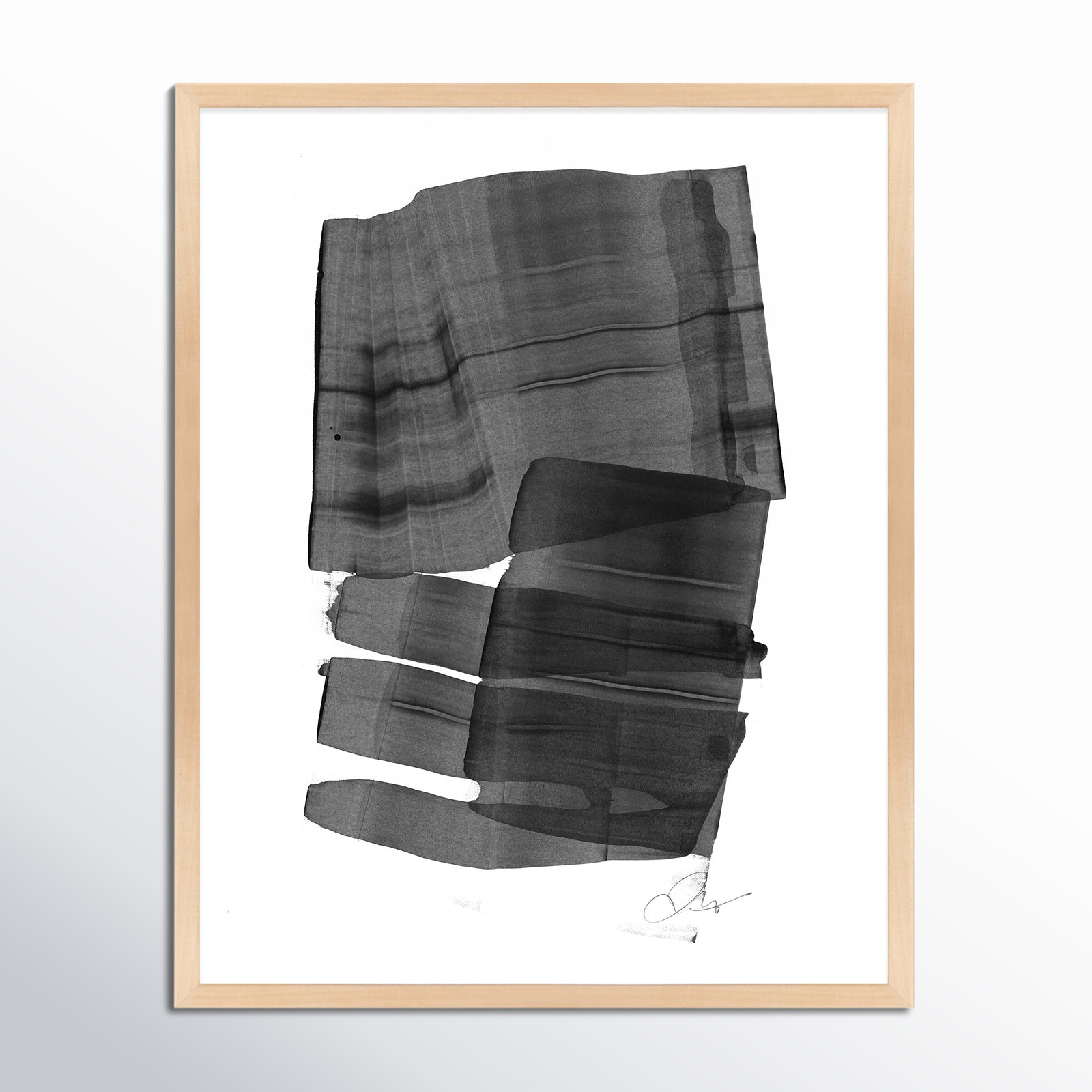 Brushstroke 5 by Jacques Pilon, Brown, 20" H x 16" W x 1.25" D