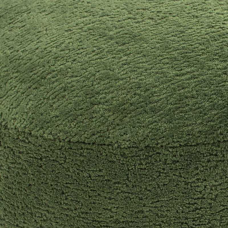 Colne 15" Mushroom Footstool Ottoman, Moss Green