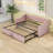Twin Wood Upholstered daybed with Twin Trundle-337246207