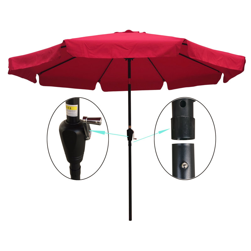 Parasol de jardin avec parasol pour terrasse, Rouge