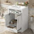 24" Bathroom Vanity With Integrated Ceramic Sink, Bathroom Cabinet With 2 Doors, 1 Tip-Out Drawer, Single Sink Bathroom Vanity For Small And Medium Restroom, White-942968435