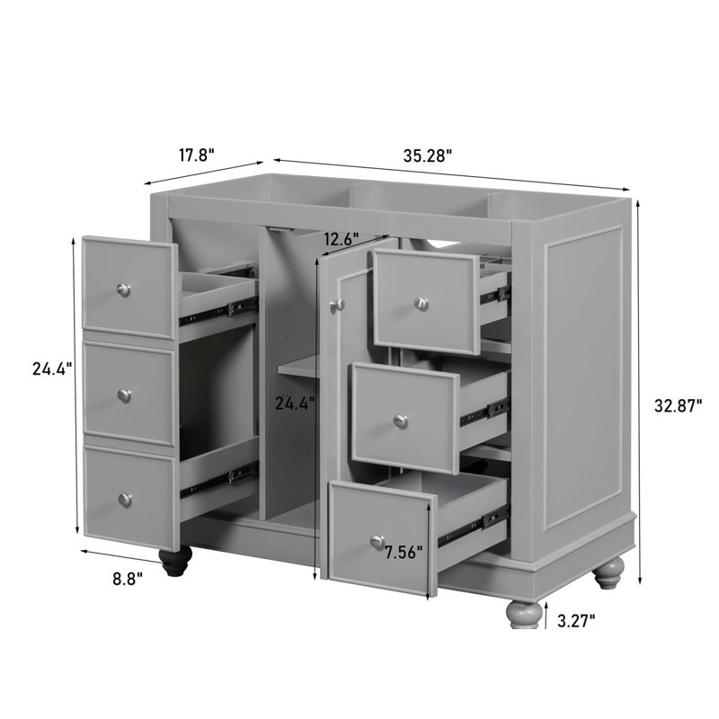 18.20'' Single Bathroom Vanity Base Only