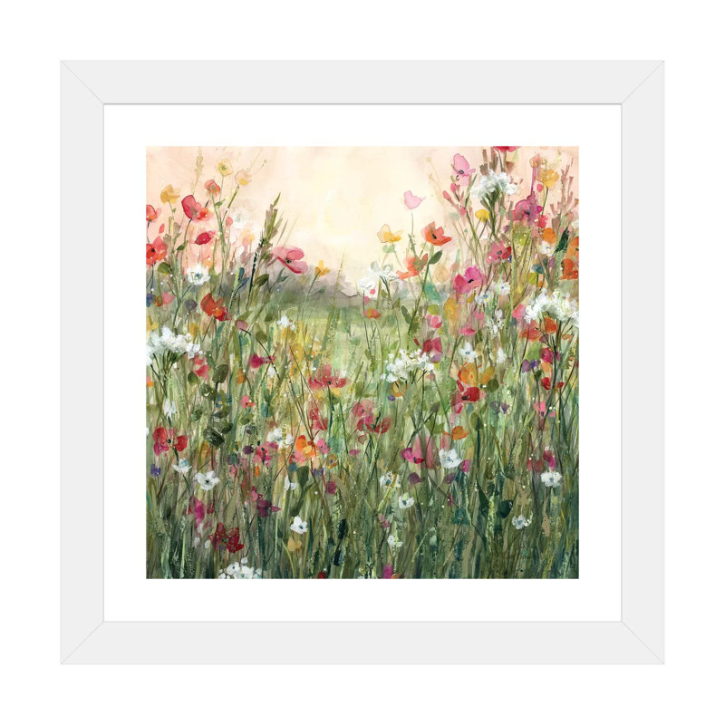 «Spring in Full Bloom» par Carol Robinson - reproduction imprimée, Papier encadré blanc, Blanc, H 24 po x l 24 po x P 1 po