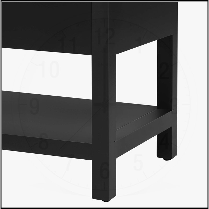 Console polyvalente en U avec beaucoup de rangement pour différentes pièces, Noir