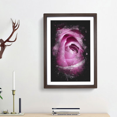 The Heart of a Pink Rose - Picture Frame Painting Print