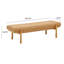  56" Linen Upholstered Bench
