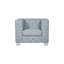 Méridienne tendance bleue: tissu chenille, fauteuil de patio en bois synthétique, revêtement