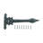 Spear Tip Wrought Iron Strap Hinge