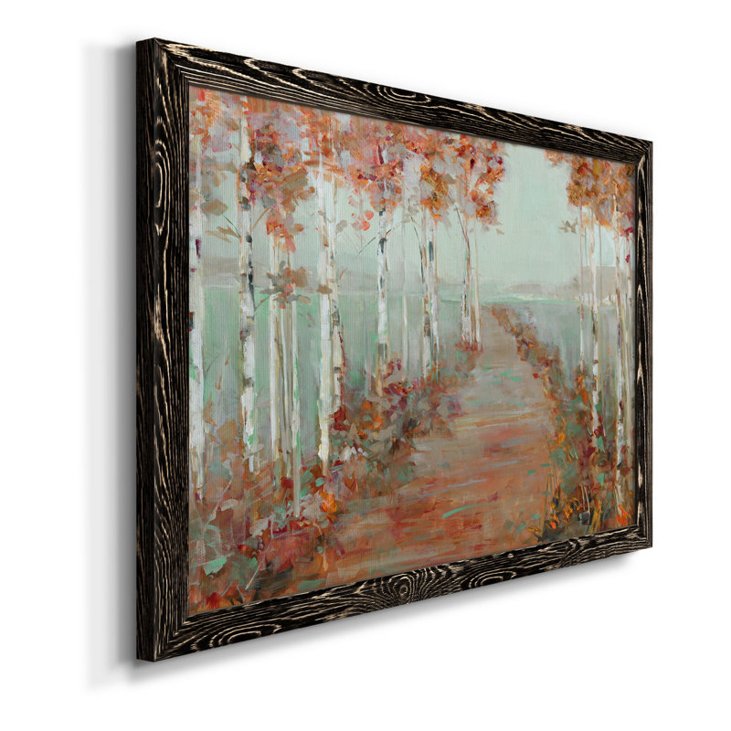Isle Causeway - reproduction d'art sur toile, H 31 po x l 44 po x P 1 po, Cadre noir