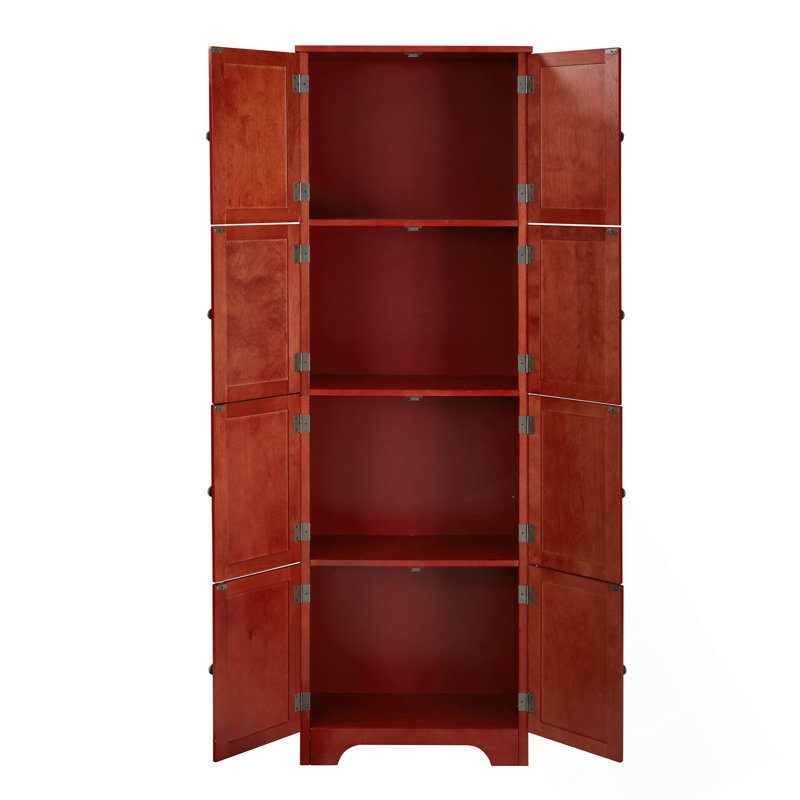 Armoire de rangement de 72,4 po de hauteur, Cerisier