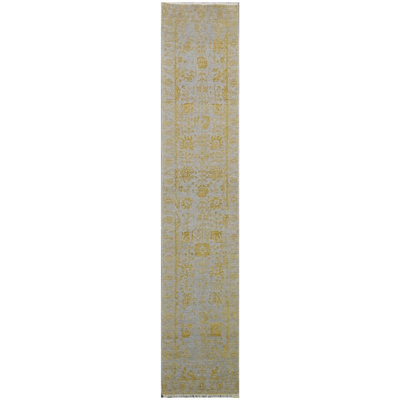One-of-a-Kind Runner 2'6" x 12' Area Rug in Silver/Gold