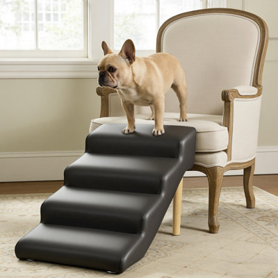 Escalier pour animaux de compagnie de style meuble pour chiens et chats, marchepieds en bois massif pour lit et canapé, escalier rembourré antidérapant pour animaux de compagnie, jusqu'à 220 lb