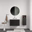 Meuble-lavabo mural noir et noyer de 30 po avec lavabo intégré en céramique à 3 trous avec trop-plein-664611288-664611292