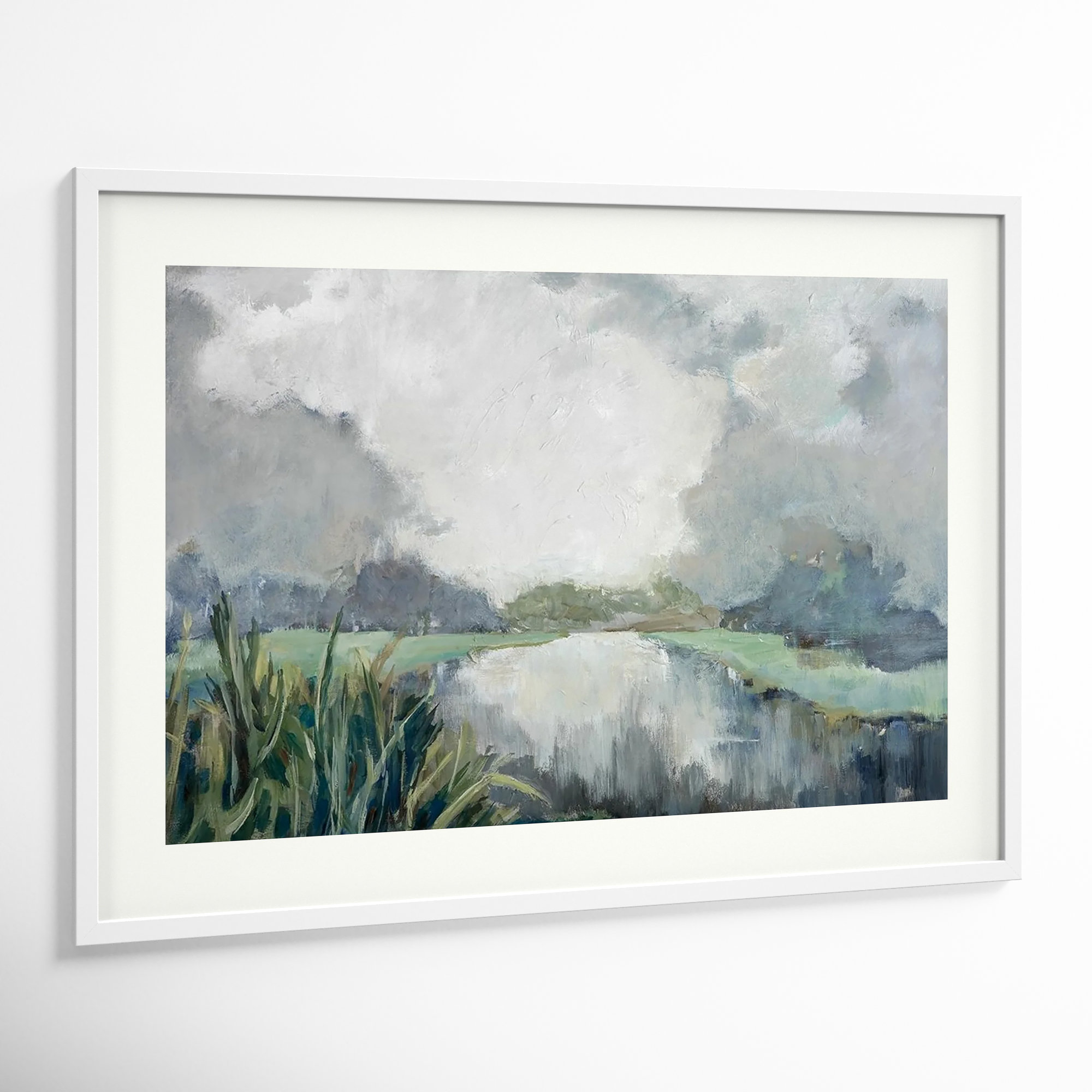 Passage by Mary Parker Buckley, 31" H x 43" W, White, Framed Print