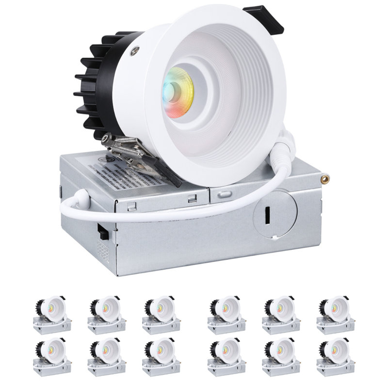 Luminaire encastré 5 "à DEL 5CCT avec veilleuse, antireflet, à intensité variable