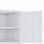 Armoire décorative moderne en métal 24 po - tablette réglable + pieds protecteurs de plancher (blanc)