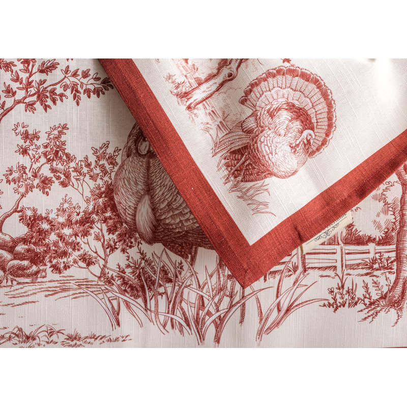 Serviettes 100% coton - 20 po x 20 po Maison d'Hermine, Rouge