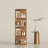 Rotating Bookshelf, 4 Tier Small Bookcase Corner Shelves Display Storage Tower Space-saving Revolving For Small Space Natural-1915907104-1917810607