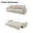 90.15" Queen size upholstered Multi-functional convertible sleeper sofa with storage-142757153