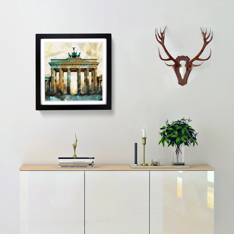 Single Picture Frame Print on Wood, Black