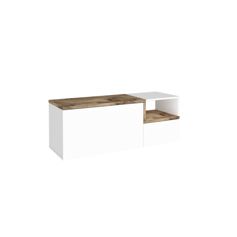 Biggi 120cm Sideboard, Glossy White/Pear