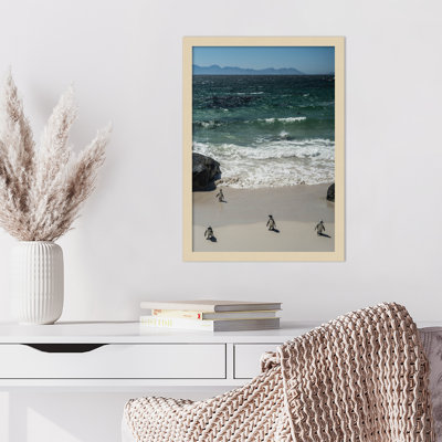 Coming In to the Beach by Shot by Clint Wood Framed Wall Art Print