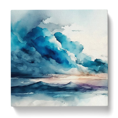 Cloudy Sky Watercolour No.2 - Wrapped Canvas