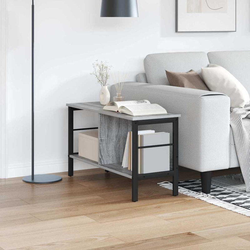 82cm W Steel Etagere Bookcase, (1 Shelve) 47cm. H x 82cm. W x 32cm. D, Grey Sonoma