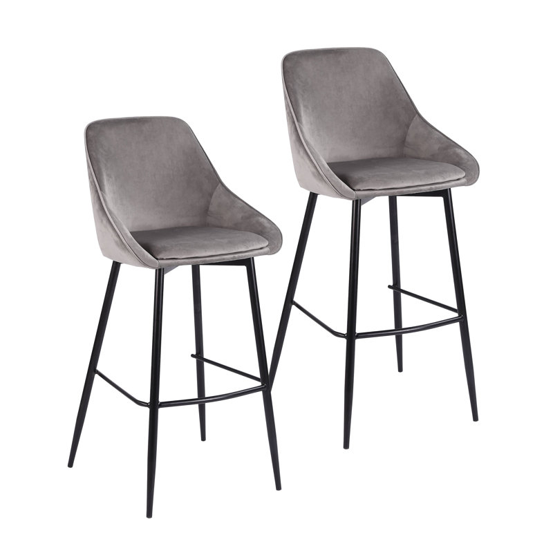 Layken Bar Stool, Bar Stool (29" Seat Height), Gray