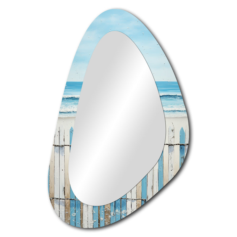 Lurdes - Coastal Metal Art Decor - Miroir mural asymétrique