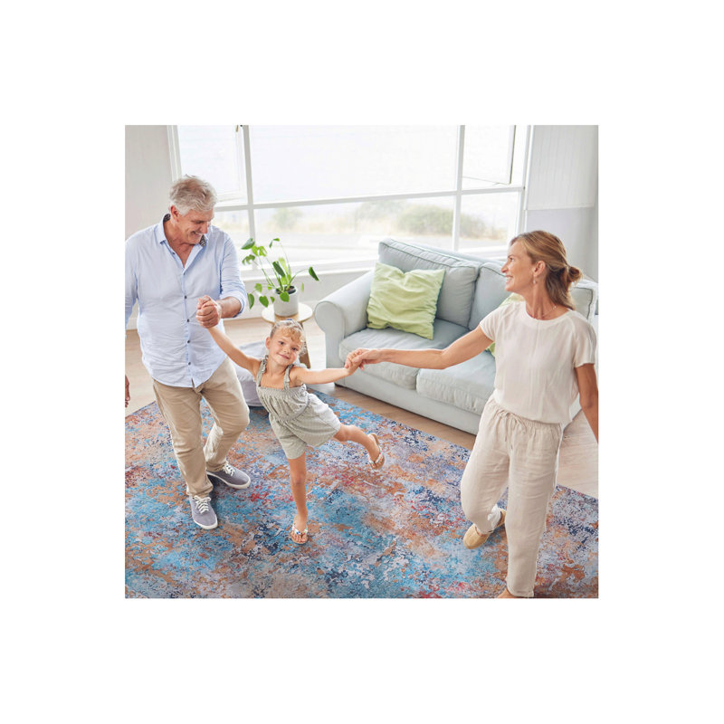 Multi Washable Rug 8X10 Area Rug (8' X 10'), Rectangle 8' x 10'