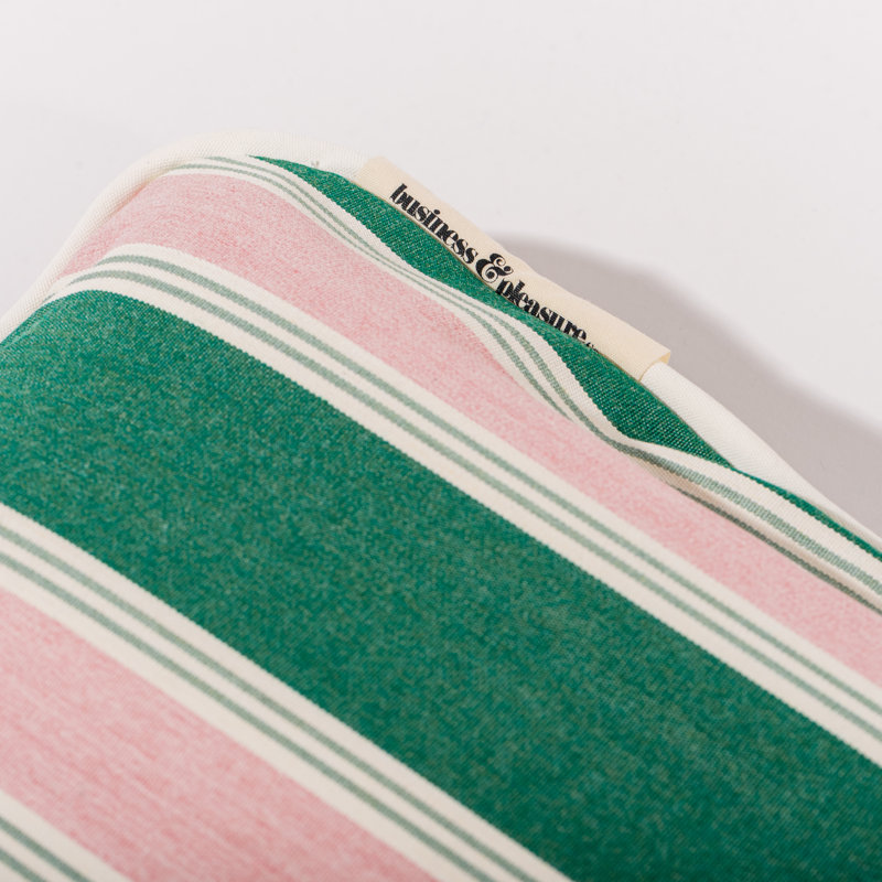 Inflatable Beach Pillow, Green/Pink