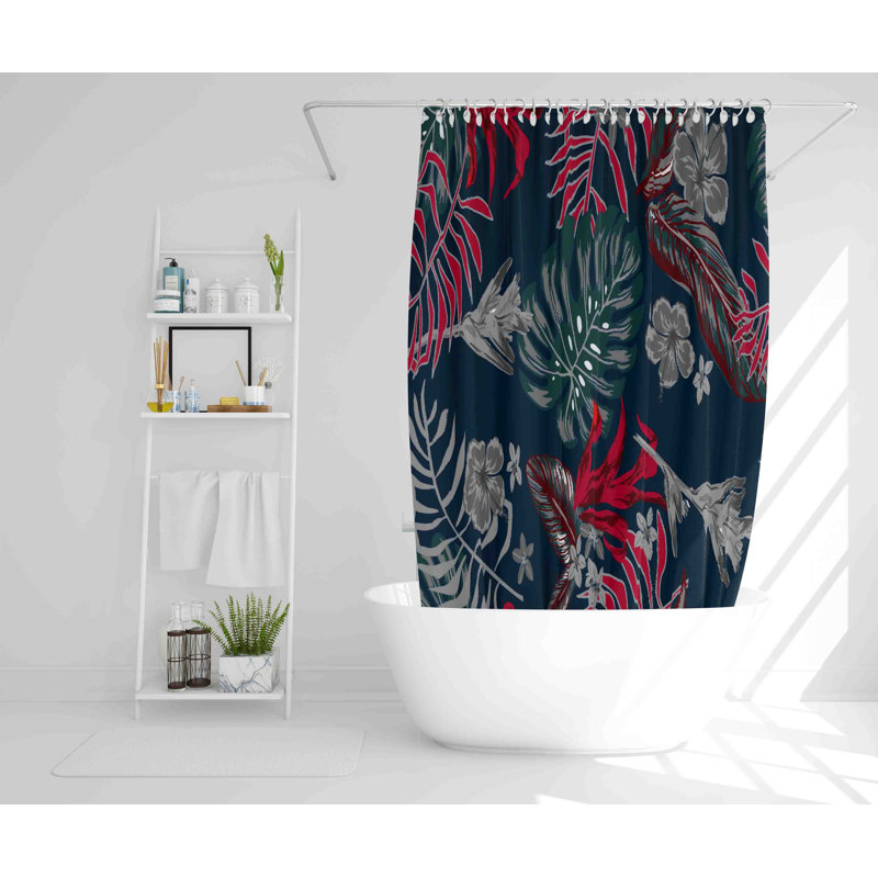 Kamren Polyester Shower Curtain, 168cm H x 168cm W