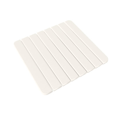 Diatomite Stone Bath Mat, Quick Drying Diatomaceous Earth - Natural White, Small
