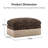 Brown Black Leopard Chenille Ottoman-1756642506