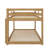 Wood Twin Over Twin Low Bunk Bed With Ladder-1014742009