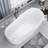 59 Inch Acrylic Freestanding Bathtub In Glossy White | Stylish Deep Soaking Bathtub  |  Pop-Up Drain  |  Integrated Overflow