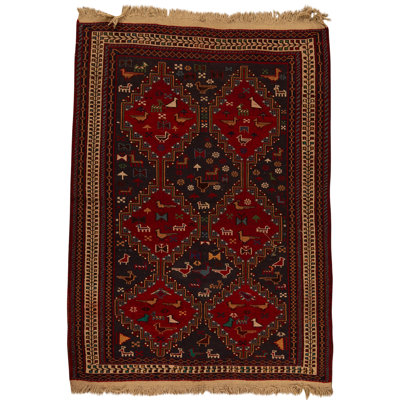 High-Quality Hand-Knotted Red Area Rug