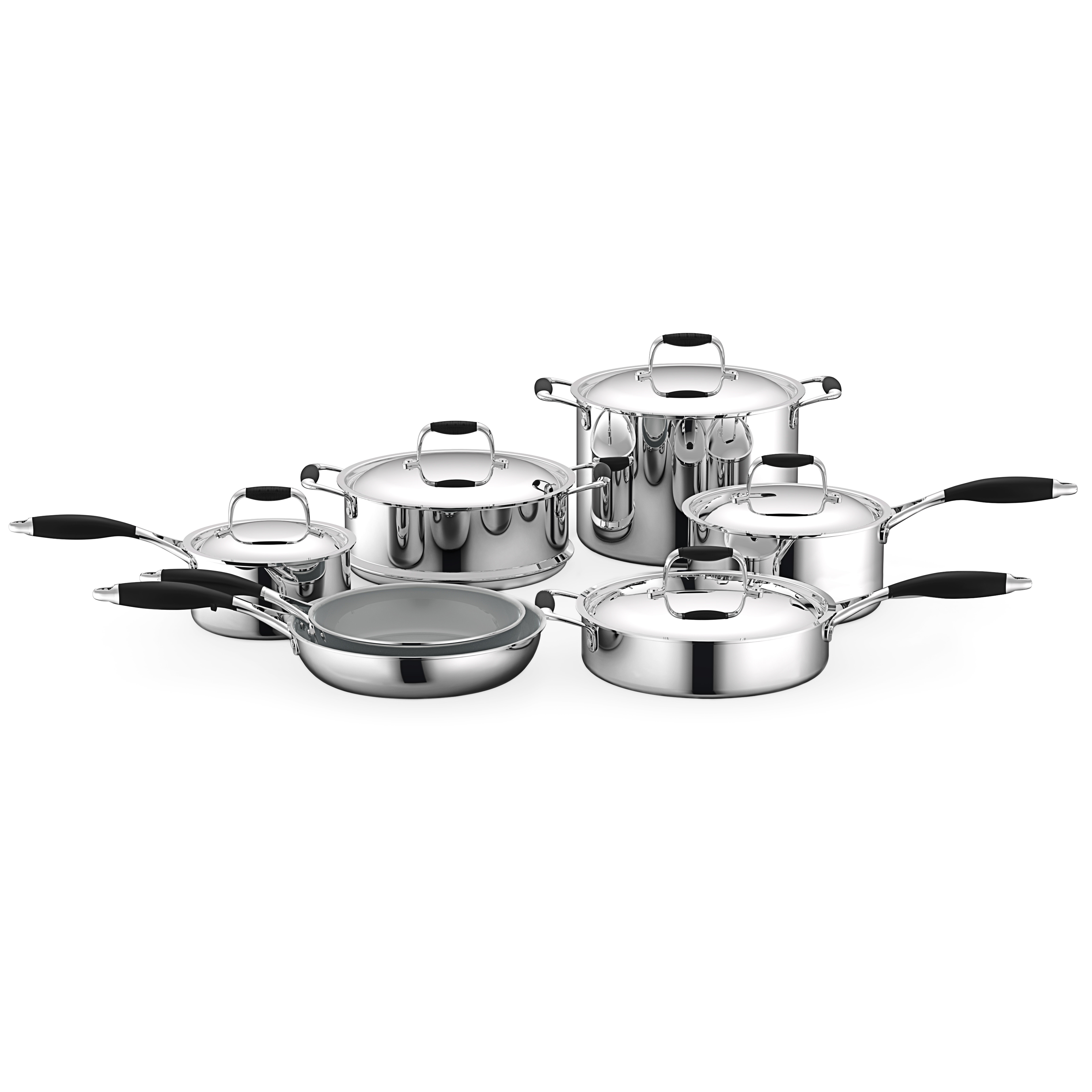  NutriChef 6-Piece Cookware Set Stainless Steel - 3