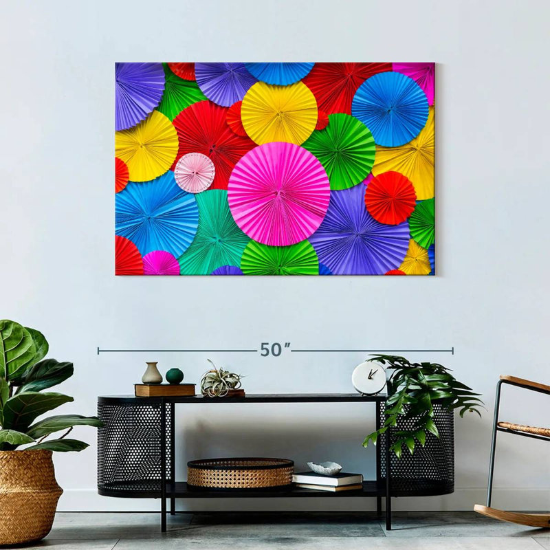 Kerner Creative Paper Wheel Decor, 30" H x 45" W