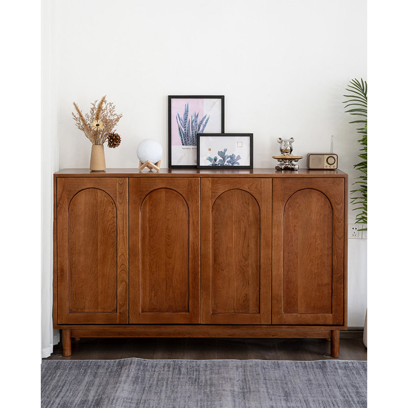 Large Capacity Multi-Tier Solid Wood Shoe Cabinet