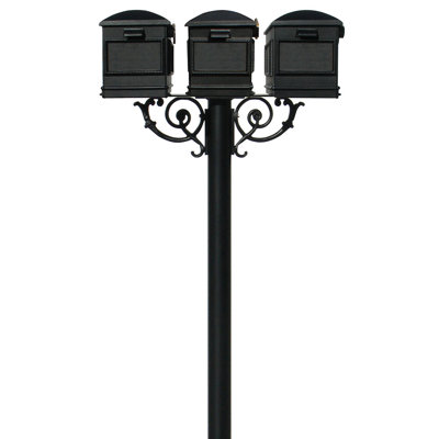 Hanford Aluminum Post Mounted Mailbox
