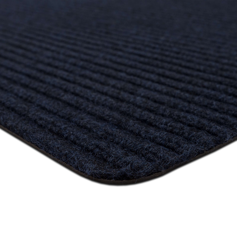 Double Play Ribbed Low Pile Moisture Absorbant Stain/Fade Resistant Non-Slip Indoor/Outdoor Doormat, 2 Piece 18" x 30"