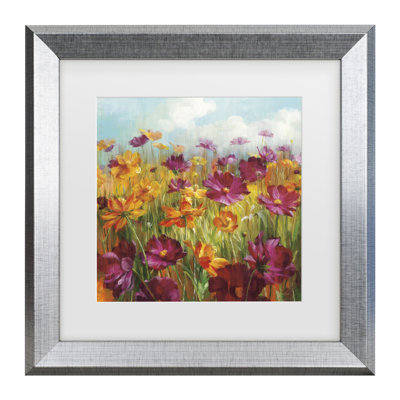 «Danhui Nai Cosmos In The Field», art encadré mauve