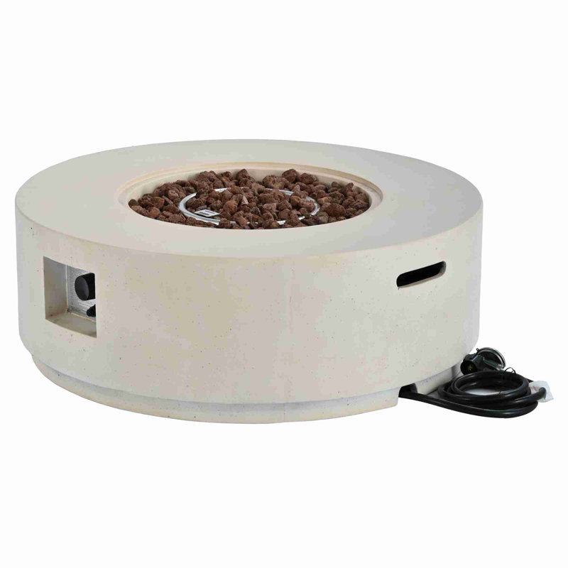 MGO Outdoor Propane Fire Pit, Beige