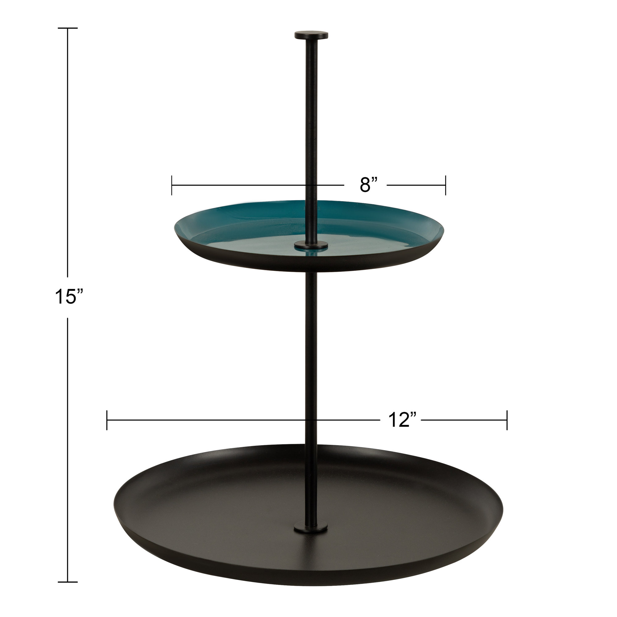 Metal Tray - Set of 1, Blue