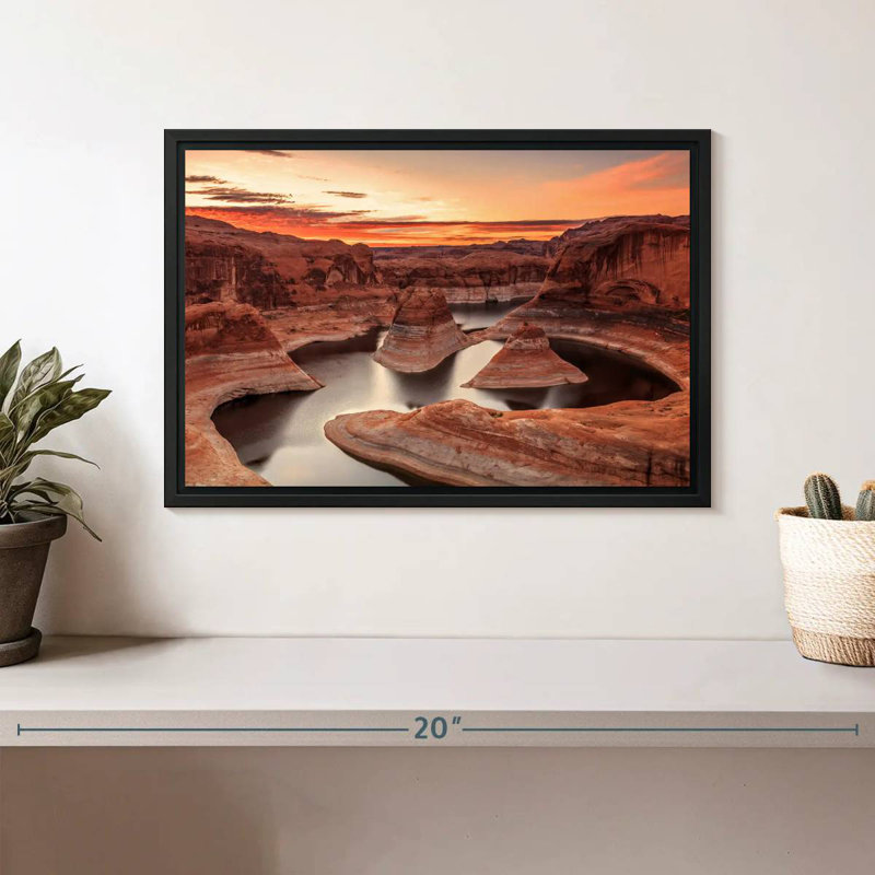 Lac Powell, Cadre flottant noir, 13 po x 9 po