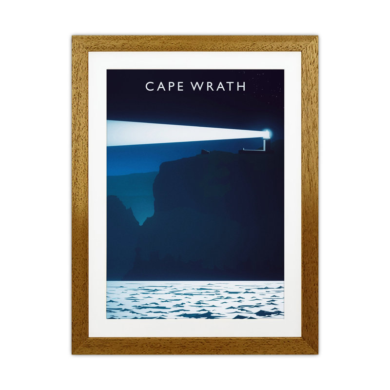 Cape Wrath Portrait by Richard O'Neill - Print, Brown Framed, 53.5cm H x 43.5cm W x 3cm D