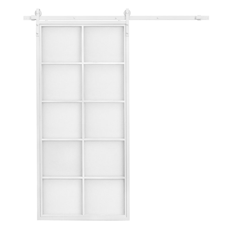 Sliding Glass Barn Door, Frosted